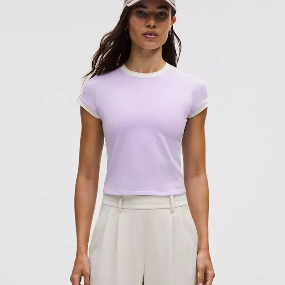 Lululemon Organic Cotton Ringer Baby Tee